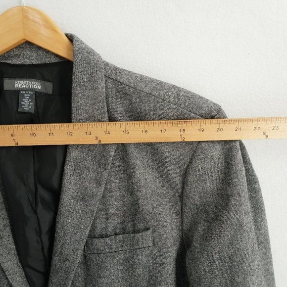 Kenneth Cole Mens Sport Coat Blazer Gray Tweed Wool Blend Two Button Size 2XL - Picture 9 of 12